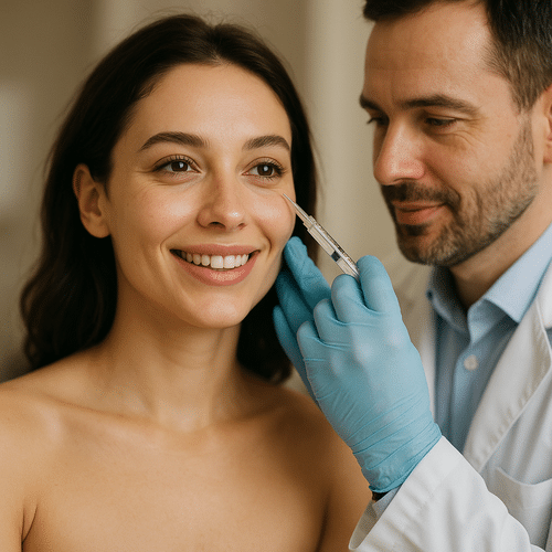 alt_text : Couverture professionnelle : silhouette féminine radieuse et expert rassurant, symbolisant l’épilation laser.